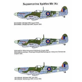 Supermarine Spitfire Mk.IXc (3) EN527 SZ-A NH214 SZ-G both 316 Squadron 1943 BS456 UZ-Z 306 Squadron 1942