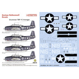 Grumman TBF-1C Avenger (4) N15 or N19 VC-63 USS Natoma Bay 81 or 97 VT-2 USS Hornet All three colour camouflage schemes 1944