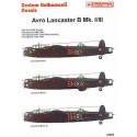 Avro Lancaster B I/III (3) LL804 BH-F PB730 BH-R ED779 BH-L all from 300 (Polish) Sqd RAF Faldingworth 1944-45. Small nose art a