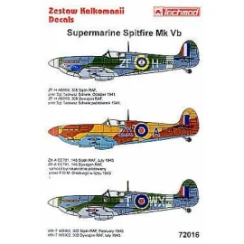 Supermarine Spitfire Mk.Vb (3) EE781 ZX-A 145 Squadron North Africa AB968 ZF-H 308 Squadron W3902 WX-T 302 Squadron