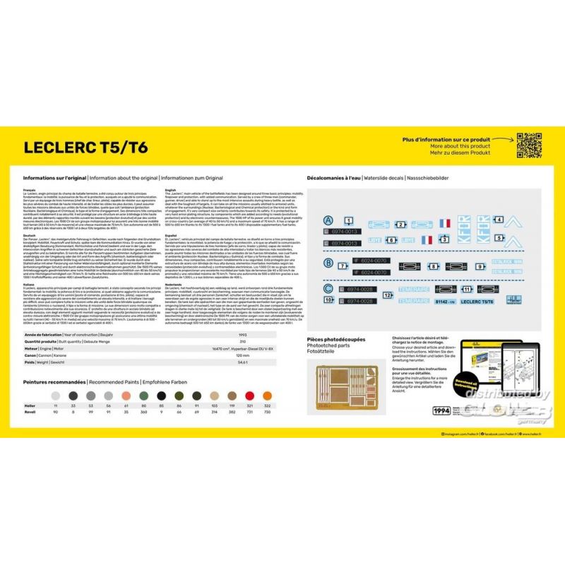 HELL81142 Leclerc T5/T6 1:35 (versión 2023)
