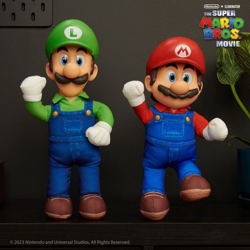Jakks pacific Super Mario Bros. le film peluche Luigi 30 cm