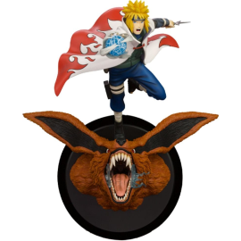 Figurita Naruto Shippuden 1/8 Minato Namikaze Vs Zorro De Nueve Colas 41cm