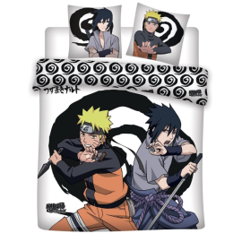  NARUTO - Naruto & Sasuke - Juego de cama 240X220 - '100% microfibra'
