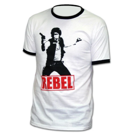  STAR WARS - Han Solo Rebel T-Shirt - White 