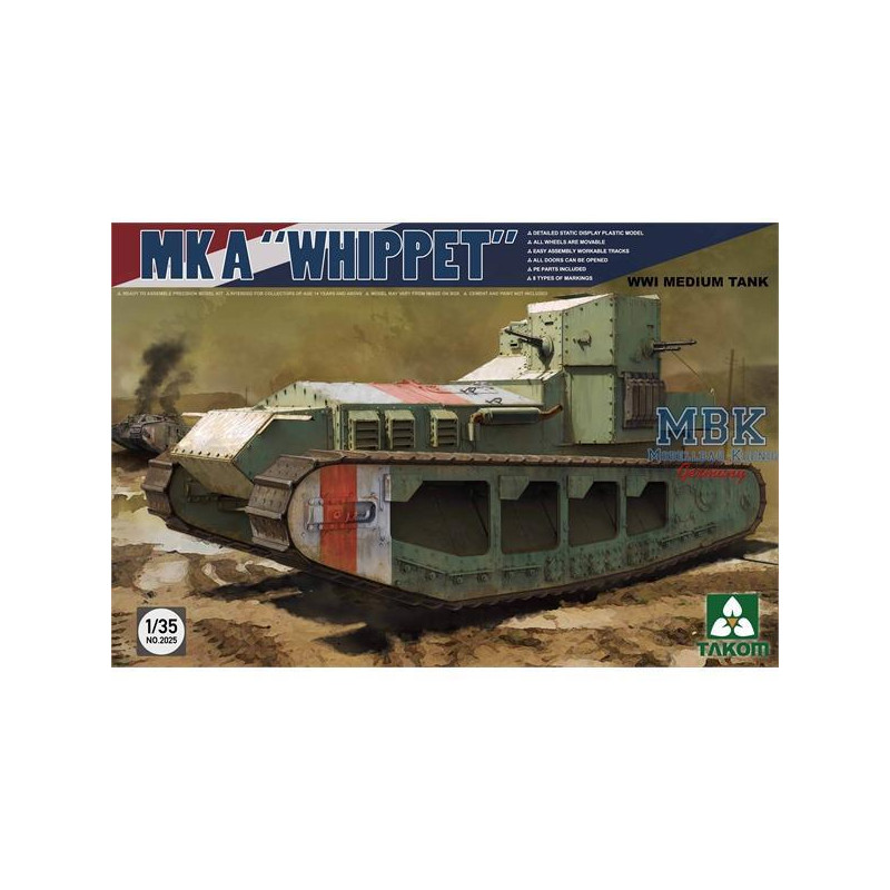 Mc A Whippet británica Medium Tank