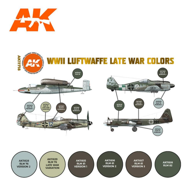 AK INTERACTIVE: SET acrylic paint 3rd Generation 17mL - WWII