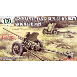 Maqueta militar 45MM Anti-Tank Gun 53-K(1937) and M42 (1942)