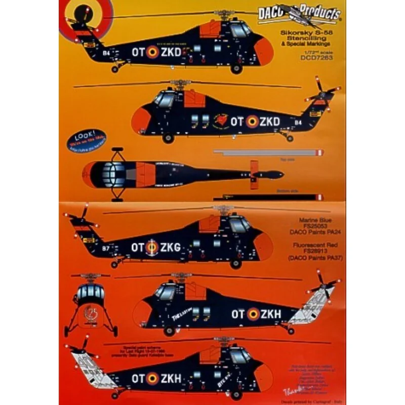 Sikorsky S-58 stencilling