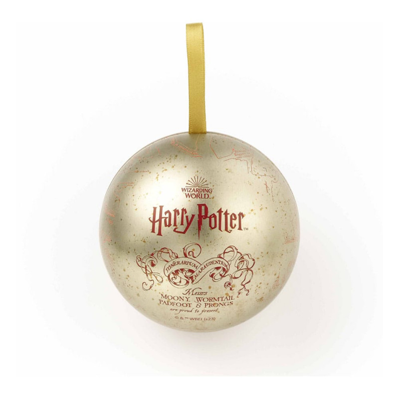 Adorno Bola De Navidad Harry Potter Con Pulsera Snitch Dorada