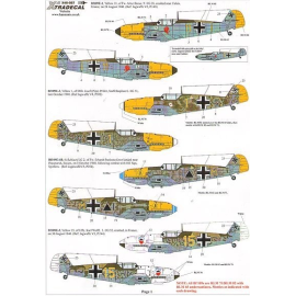  Calcomanía Battle of Britain 70th Anniversary 1940-2010 Luftwaffe (8) Messerschmitt Bf 109E-3/4 Yellow 11 9./JG 26 Fw Artur Bee