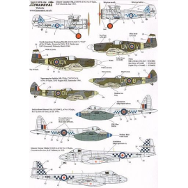  Calcomanía History of RAF 19 Squadron 1935 - 91 (8) Gloster Gauntlet Mk.I K4095 DuxFord 1935 North American P-51B Mustang III F