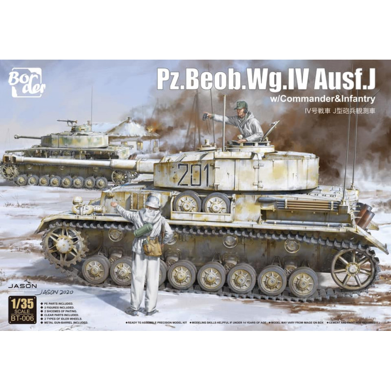 Maqueta PANZER.BEOB.WG IV AUSF J WITH COMMANDER AND INFANTRY