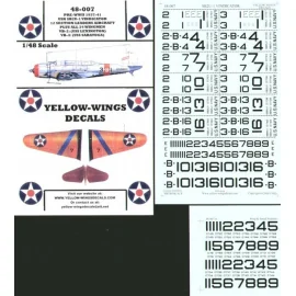 Vought SB2U-1 Vindicators USN 12 Section Leaders aircraft and all wingmen from VB-2 USS Lexington and VB-3 USS Saratoga