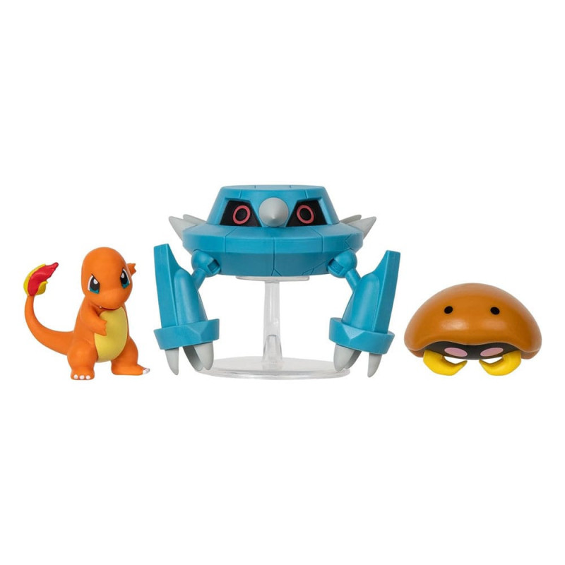 Figurita Pokémon 3-pack Battle Figure Set Kabuto, Charmander & Metang