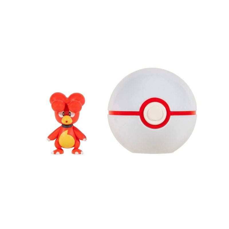 Figurita Pokémon Clip'n'Go Poké Balls Magby & Poké Ball