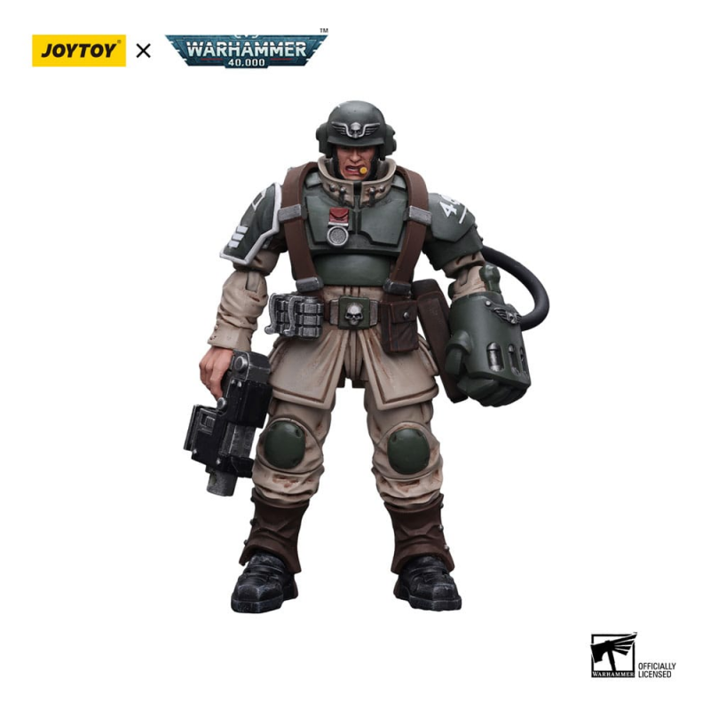Figura Warhammer 40k figurine 1/18 Astra Militarum Cadian Command Squad Veteran Sergeant with Power Fist 12 cm