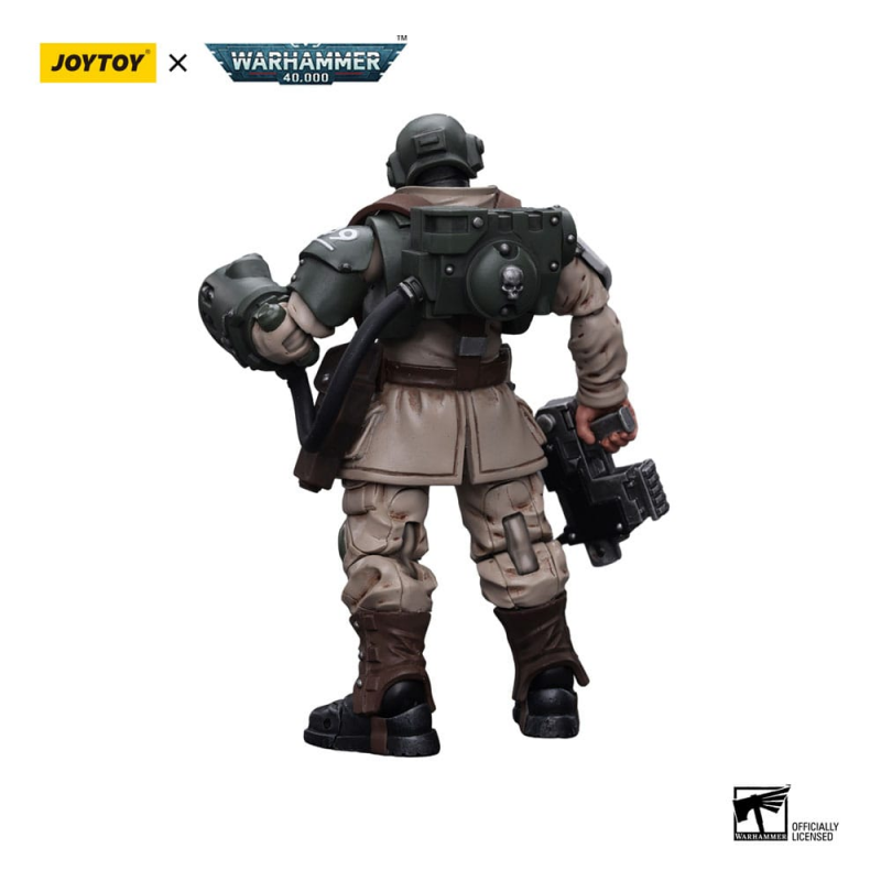 Action figure Warhammer 40k figurine 1/18 Astra Militarum Cadian Command Squad Veteran Sergeant with Power Fist 12 cm
