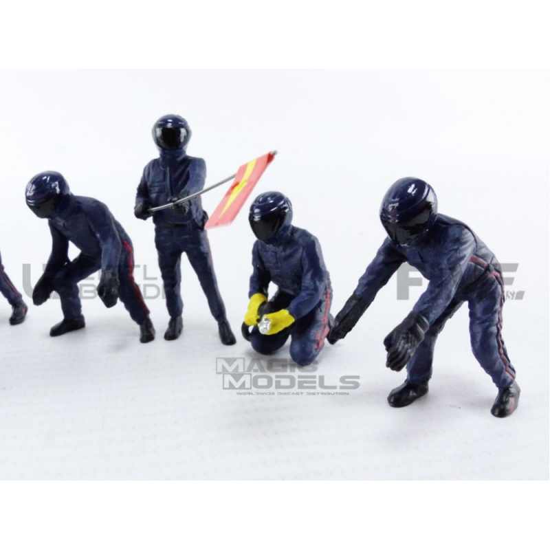 AMERICAN DIORAMA 1/18 – FIGURINES F1 Pit Crew Figures Set 1 Team