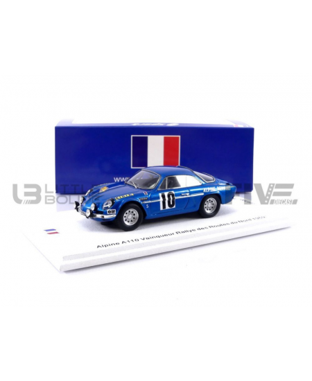 Alpine Renault A110 10 Winner Rallye des Routes du nord 1969 Vinatier -  Callewaert Spark SF231 - Miniatures Autos Motos