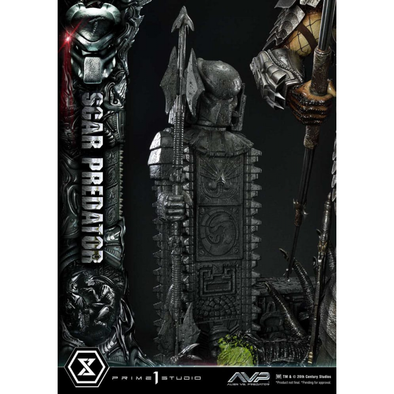 The Alien vs. Predator statuette Museum Masterline Series 1/3 Scar Predator Deluxe Version 93 cm