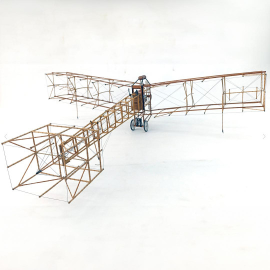 Maqueta Wooden plane model Santos Dumont 14 bis 1:16