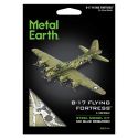 Metal Earth MetalEarth Aviation: B-17 FLYING FORTRESS 17,5x13,5x4cm, modelo 3D de metal con 2,5 hojas, en tarjeta de 12x17cm, 14