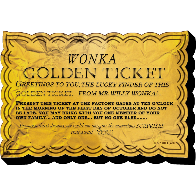  Willy Wonka: Golden Ticket Funky Chunky Magnet