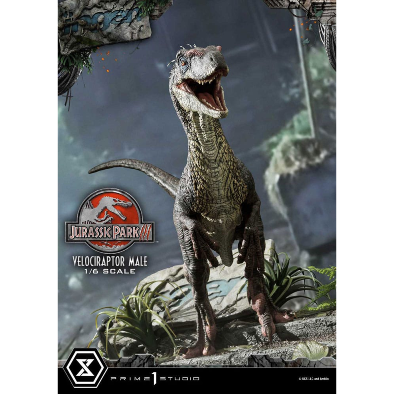 Estatuas Jurassic Park III statuette Legacy Museum Collection 1/6 Velociraptor Male Bonus Version 40 cm