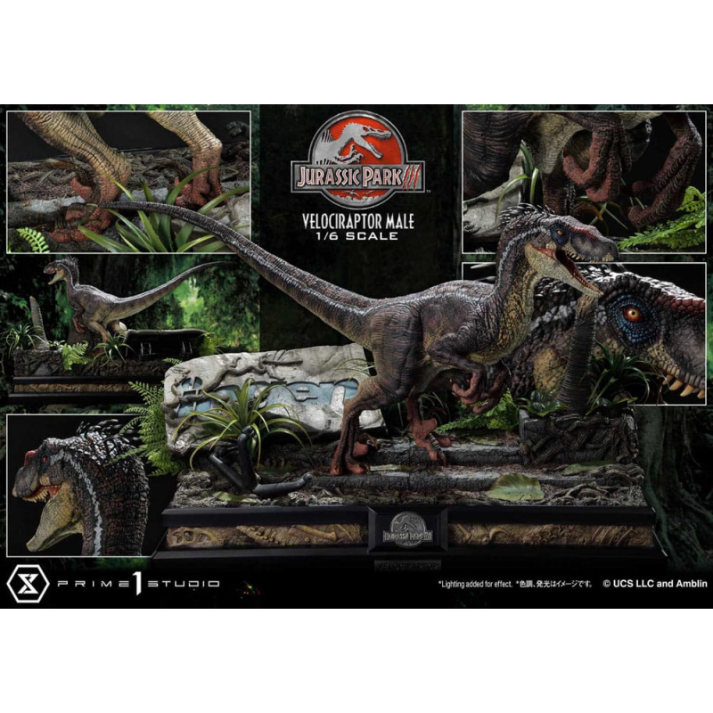 P1SLMCJP-10S Jurassic Park III statuette Legacy Museum Collection 1/6 Velociraptor Male Bonus Version 40 cm