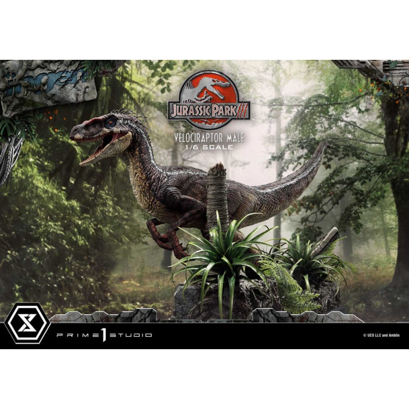 Jurassic Park III statuette Legacy Museum Collection 1/6 Velociraptor Male Bonus Version 40 cm