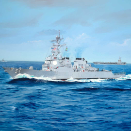  Maqueta de barco de plástico USS Curtis Wilbur DDG-54 1:200