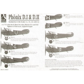  Calcomanía Phonix D.I and D.II Markings for nine fighters from Fliks 14 55 60 and 53