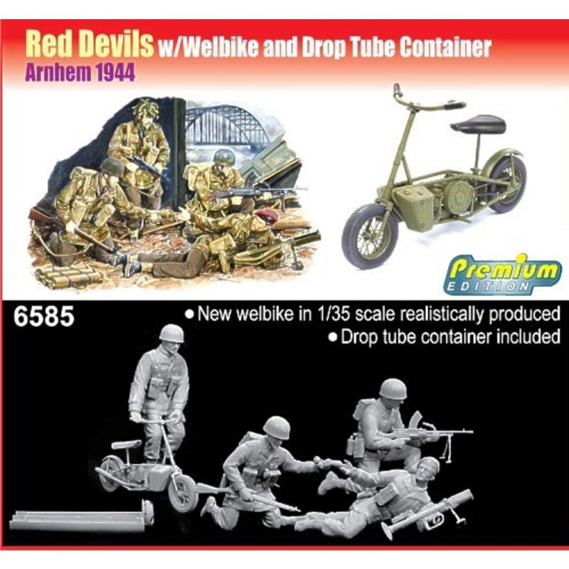 Red Devils x 4 with Welbike and Drop Tube Container