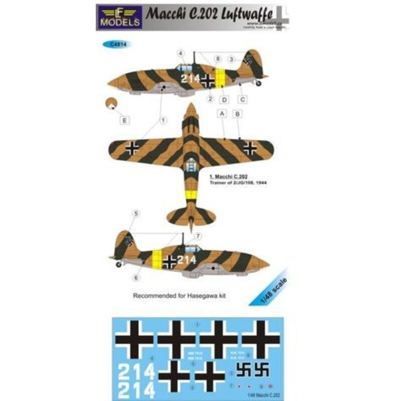 Macchi C.202 Luftwaffe (designed to be used with model kits from Hasegawa)