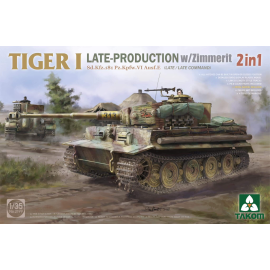 Maqueta Tiger I Late-Production w/Zimmerit Sd.Kfz.181 Pz.Kpfw.VI Ausf.E Sd.Kfz.181 Pz.Kpfw.VI Ausf.E (Late/Late Command) 2 in 1