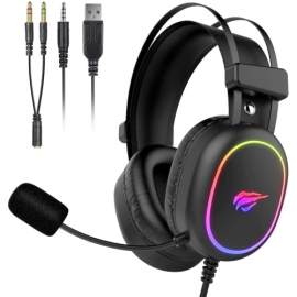  HAVIT - Auriculares Gaming RGB - Con Cable y Micrófono compatibles con PC, PS4, PS5, Switch, Series X/S