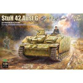 Maqueta BORDER MODEL: 1/35; STUH 42 AUSF.G LATE full interiol with PREMIUM GIFT WWII German M43 HBT Officer Cap