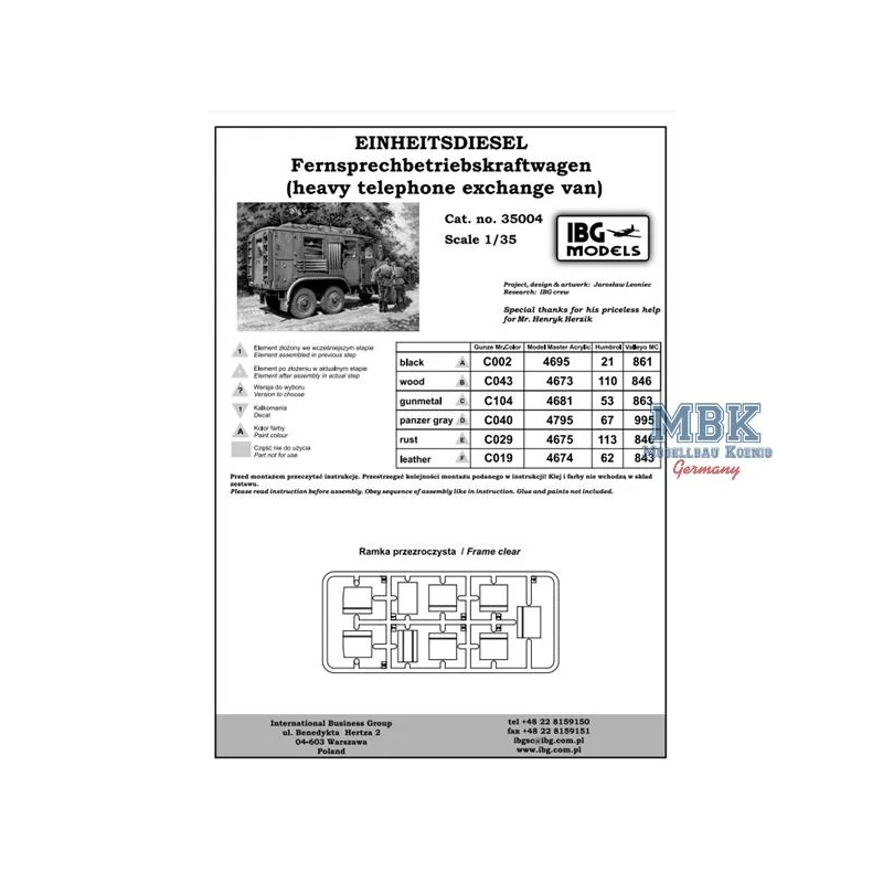 Einheitsdiesel Kfz.61 Fernsprechbetriebskraftwagen (heavy telephone exchange van