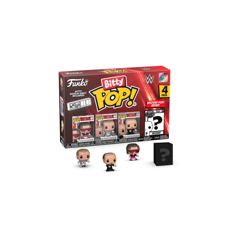 Figura Pop WWE - Bitty Pop 4 Pack 2.5cm - Bret Hart