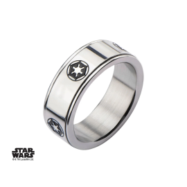  STAR WARS - Men's Stainless Steel Empire Symbol Spinner Ring - Size 10