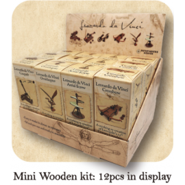 Puzzle Display - 12 x Leonardo Da Vinci wooden mini set