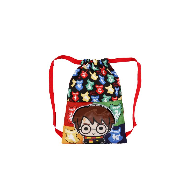  Harry Potter - Black Storm Drawstring Bag for Children - Harry Potter Wizard 31 cm