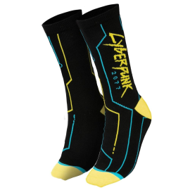  Jinx Cyberpunk 2077 - Cyber Tech Socks Black - Yellow - Blue One Size