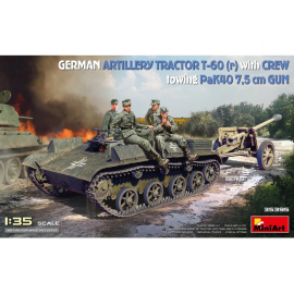 1:35 alemán. Tractor T-60(r) con tripulación/PaK40