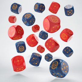 Crosshairs Compact D6 dice pack Cobalt&Red (20)