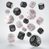  Crosshairs Compact D6 dice pack Black&Pearl (20)