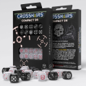 Dado Crosshairs Compact D6 dice pack Black&Pearl (20)