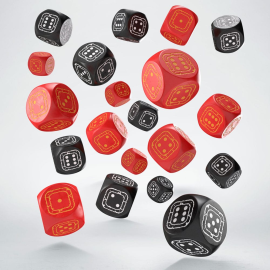 Fortress Compact D6 dice pack Black&Red (20)
