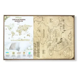 Borrar MAPA MUNDIAL DE MADERA 2D M